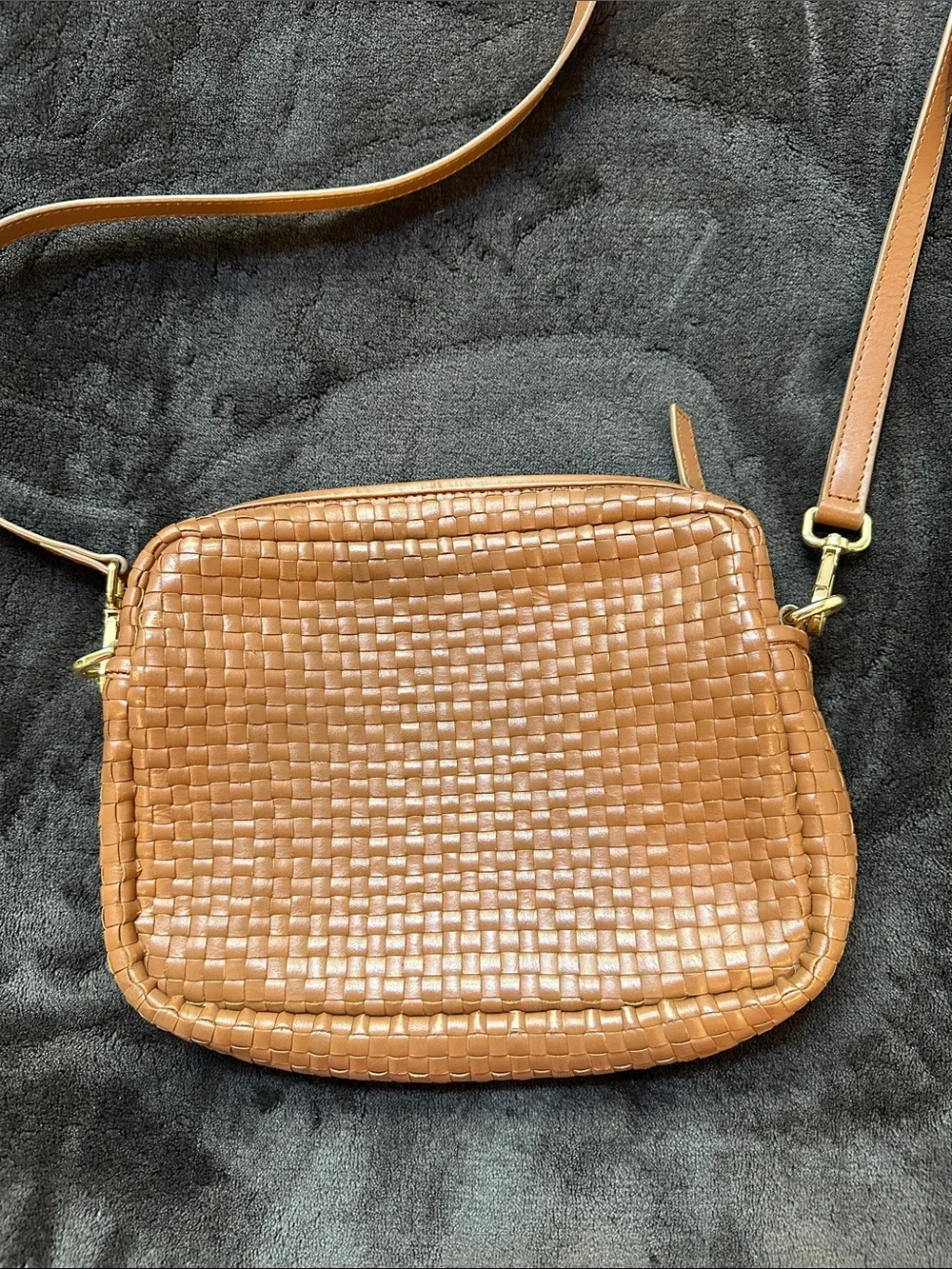 Quince Italian Leather Handwoven Crossbody - Picture 2 of 14